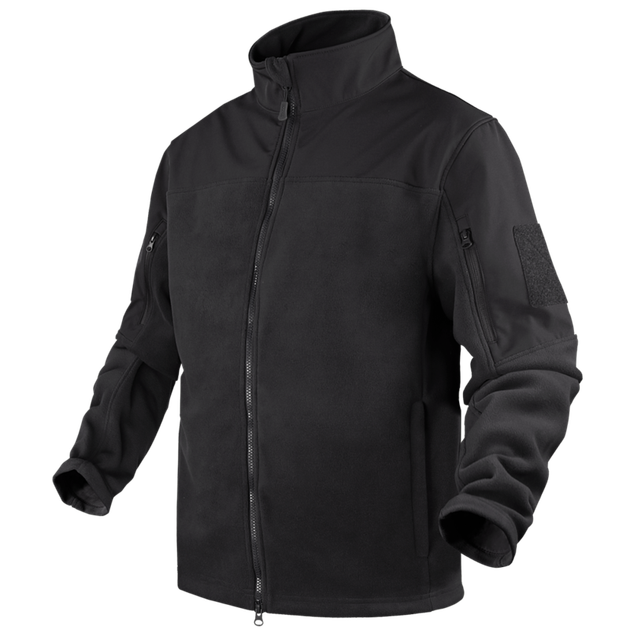 Тактический флисовая куртка Condor BRAVO FLEECE JACKET 101096 Medium, Чорний - изображение 1