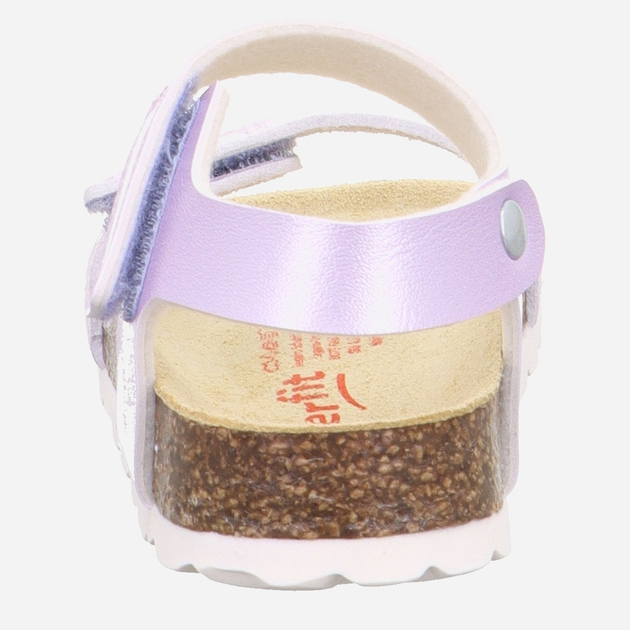 Дитячі шкіряні сандалії для дівчинки Superfit Fussbettpantoffel 1-000123-8510 34 Фіолетові (9008518908710) - зображення 4