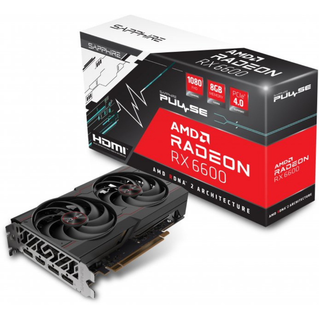 Видеокарта дискретная Sapphire RX 6600 8G PULSE W/BP 11310-01-20G 14000МГц - изображение 2