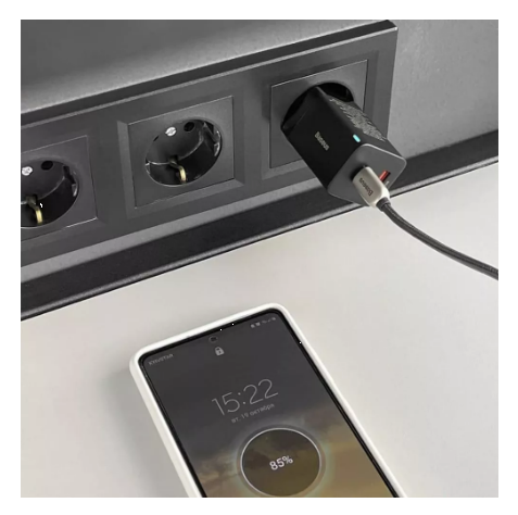 Зарядное устройство СЗУ Baseus Super Si Pro Quick Charger Type-C+USB 30W Black(ccsupp-e01) - изображение 2