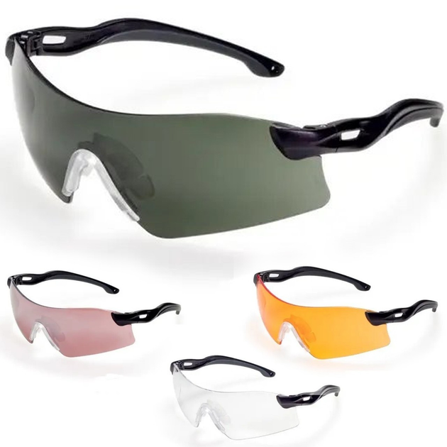 Защитные тактические очки Venture Gear баллистические стрелковые очки со сменными линзами Tactical Drop Zone Anti-fog (3ДРОП) - изображение 1