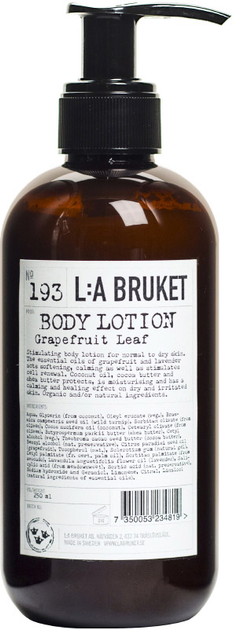 Balsam od ciała L:A Bruket 193 Grapefruit Leaf Body Lotion 250 ml (7350053234819) - obraz 1