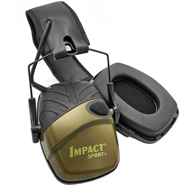 Наушники активные хаки Impact Sport с чехлом наушники стрелковые шумоподавляющие защитные под крепление - изображение 2