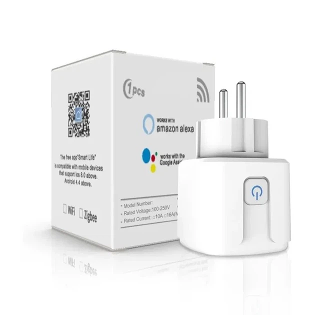 Розумна Zigbee розетка Smart plug 20А біла - зображення 8