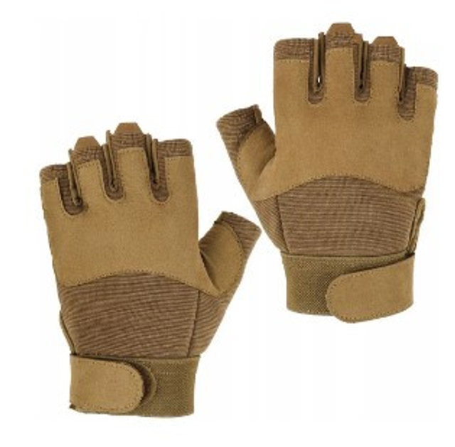 Перчатки тактические без пальцев Mil-Tec Army Fingerless Gloves 12538519 Coyote размер L - изображение 1