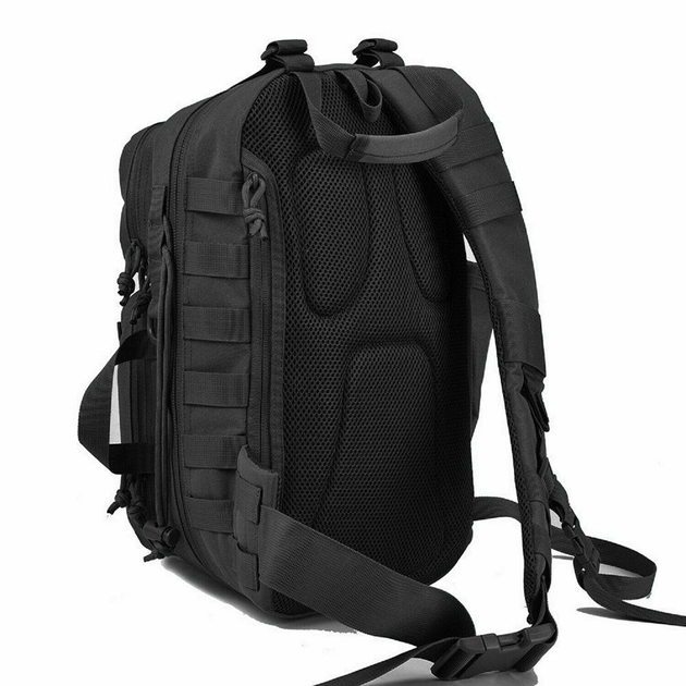 Тактическая сумка через плечо рюкзак однолямочный тактический Hawk 17л черный - изображение 2