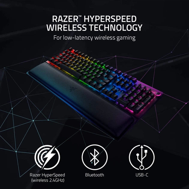 Клавиатура беспроводная Razer BlackWidow V3 PRO Razer Green