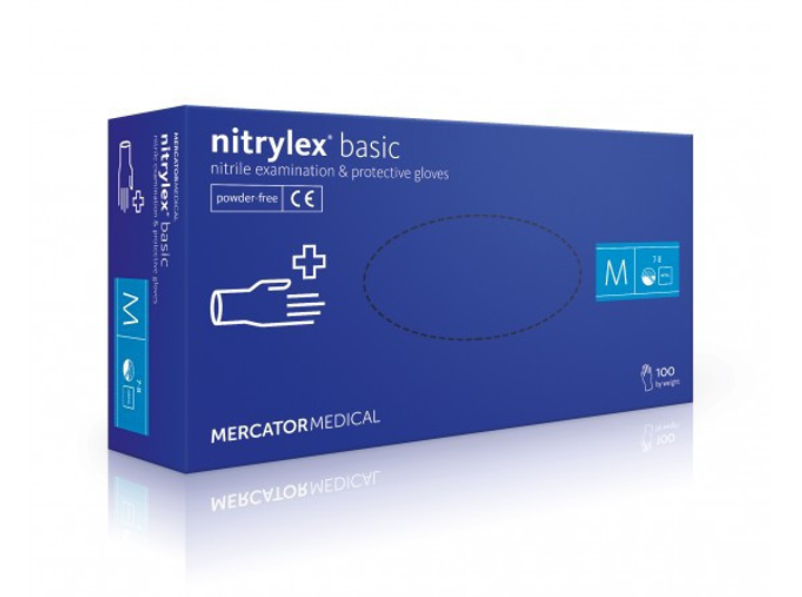 Перчатки нитриловые неопудренные NITRYLEX BASIC XS, 200шт - изображение 1