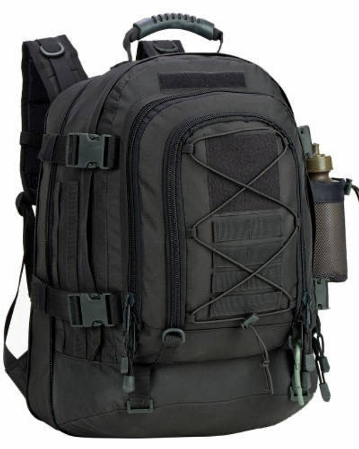 Рюкзак туристический-водонепроницаемый - черный LQ .Нейлон 1000D. 75 литров LQ08002B - изображение 1