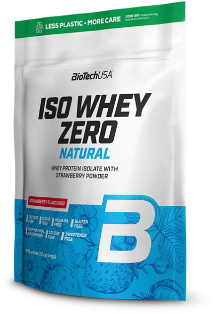 Протеин Biotech Iso Whey Zero Natural 500 g /20 servings/ Strawberry ...
