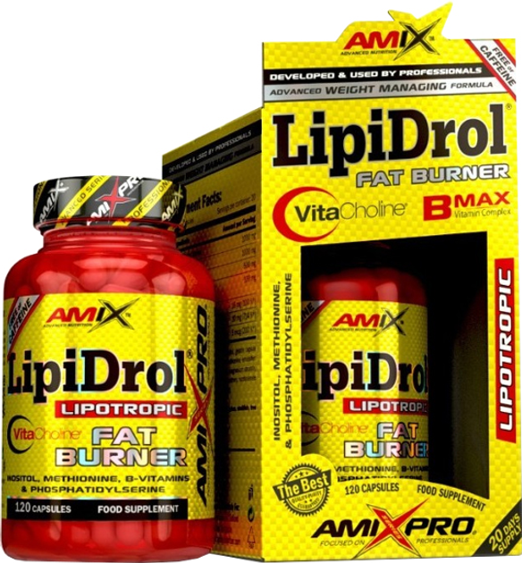 Spalacze lipotropowe Amix LipiDrol Fat Burner 120 k (8594159533660) - obraz 1