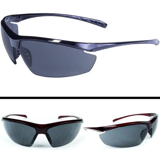 Защитные тактические очки Global Vision баллистические открытые стрелковые очки LIEUTENANT черные (1ЛЕИТ-20) - изображение 1