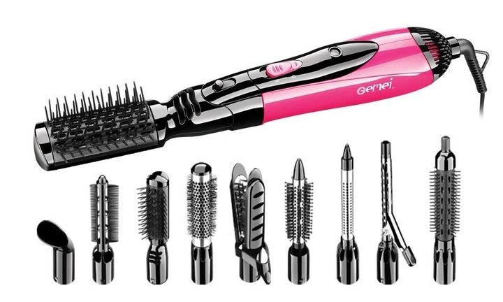 Повітряний Стайлер для волосся багатофункціональний Gemei Pink - изображение 2