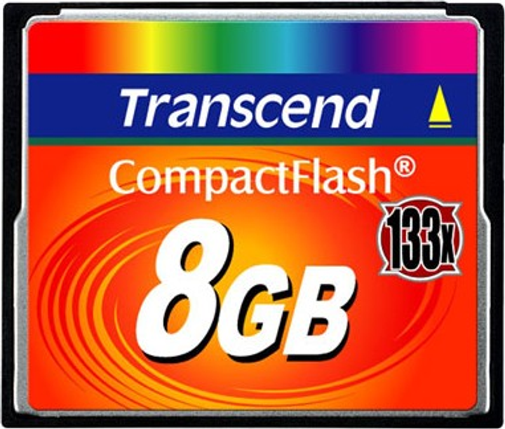 Карта памяти CompactFlash 8GB Transcend 133X (TS8GCF133) - изображение 1