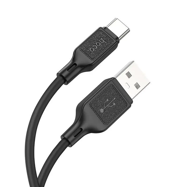 Кабель силіконовий для заряджання та передачі даних USB Type-A - USB Type-C 1 м HOCO X90 Cool 3A Чорний - Фото 4 Кабель силіконовий для заряджання та передачі даних USB Type-A - USB Type-C 1 м HOCO X90 Cool 3A Чорний - зображення 4