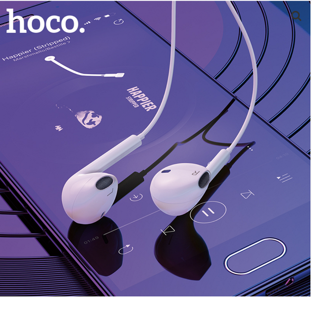 Навушники HOCO M101 Crystal joy Type-C wire-controlled digital earphones with microphone White (6931474782366) - Фото 4 Навушники HOCO M101 Crystal joy Type-C wire-controlled digital earphones with microphone White (6931474782366) - зображення 4