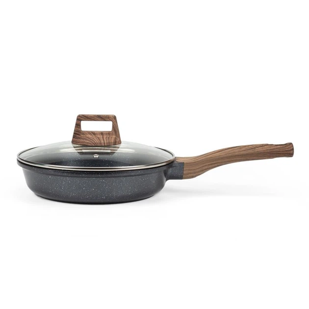 Сковорода лита з кришкою Holmer FP-33524-SWMBML Natural 24 см - зображення 6