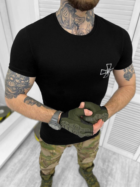 Тактична футболка з матеріалу інноваційного Coolpas ЗСУ Black L - зображення 1