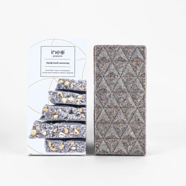 Шоколад Білий Ineo Products з кріспом та смородиною 100 г - изображение 2