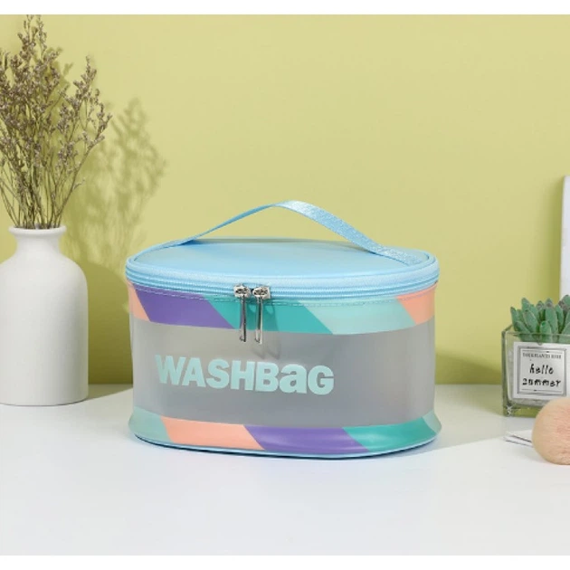 Косметичка - валіза "Washbag", органайзер для косметики (21х15, 5х12, 3 см), блакитна - Фото 1 Косметичка - валіза "Washbag", органайзер для косметики (21х15, 5х12, 3 см), блакитна - зображення 1