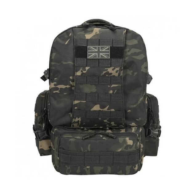 Тактический рюкзак Expedition Kombat Tactical 50л Черный мультикам (300871) Kali - изображение 3