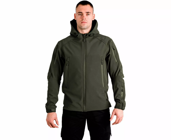 Тактичний чоловічий костюм Softshell Spartan демісезонний Olive - M (Kali) - Фото 4 Тактичний чоловічий костюм Softshell Spartan демісезонний Olive - M (Kali) - зображення 4