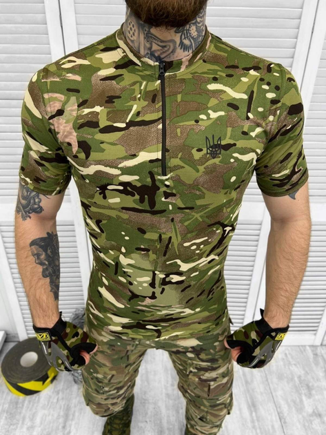 Тактична футболка військового стилю Elite Multicam L - зображення 1