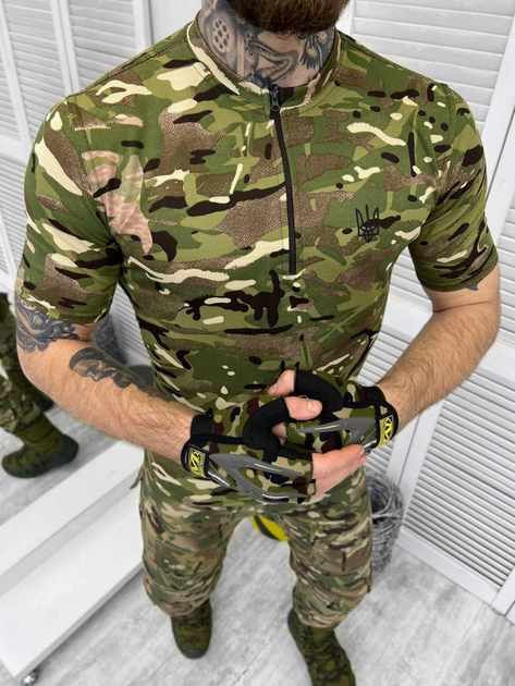 Тактична футболка військового стилю Elite Multicam L - зображення 2