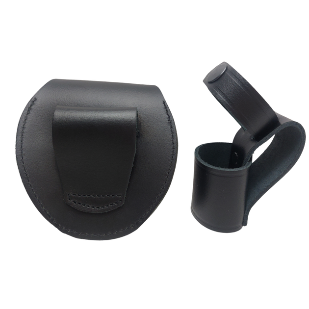 Комплект полицейского ВОЛМАС кожаный чехол для наручников + держатель дубинки (КП-3) - изображение 2