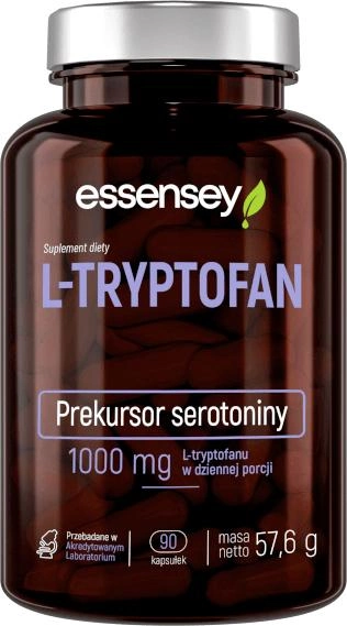 Aminokwas ESSENSEY L-Tryptophan 1000 mg 90 k (5902114043100) - obraz 1