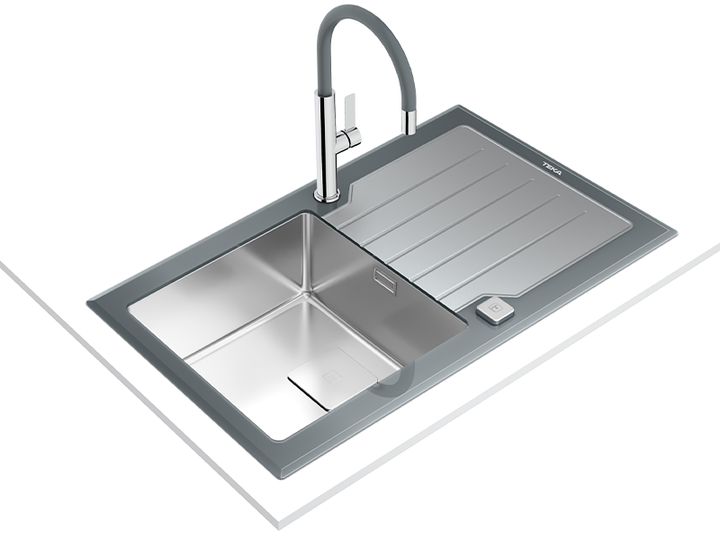 Мойка кухонная Teka - DIAMOND 1B 1D 86 ST 115100021 - изображение 4