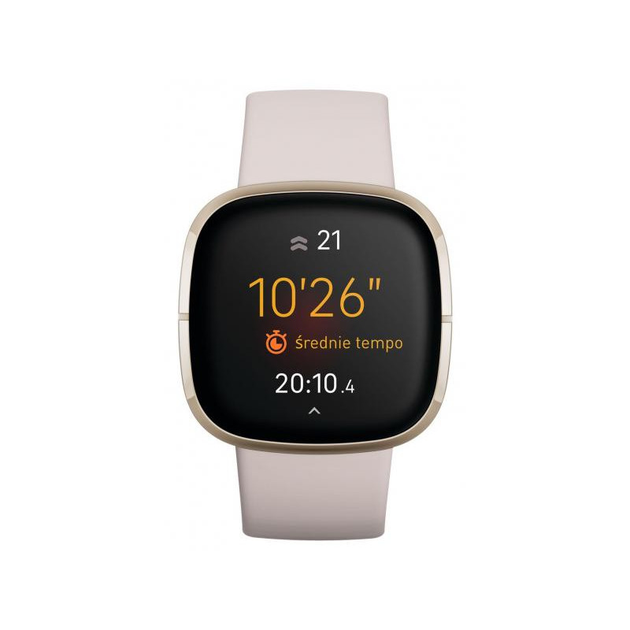 Смарт-часы Fitbit Sense Lunar White/Soft Gold Stainless Steel ...