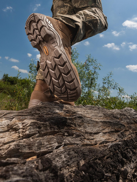 Берцы тактические. Мужские ультралёгкие боевые ботинки Maxsteel Hi-legs Coyote 50 (331мм) коричневые - изображение 2