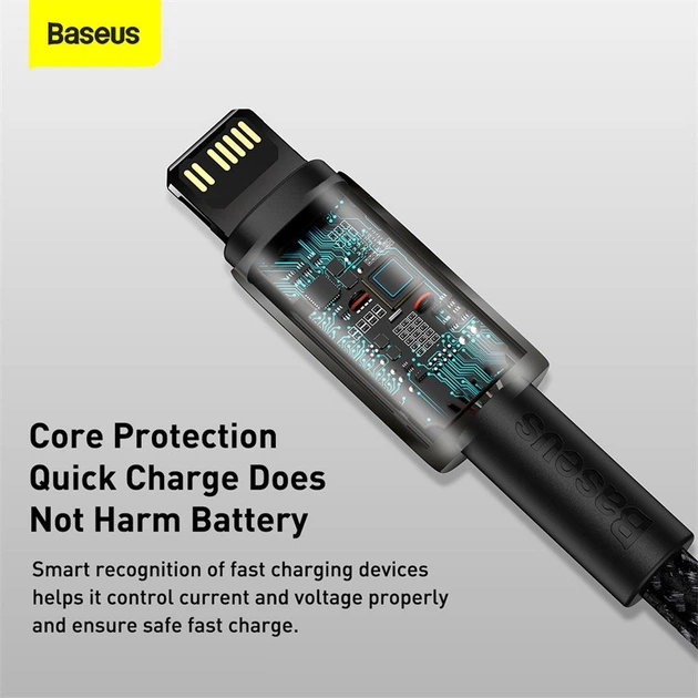 PD кабель Baseus Tungsten Type-C to iPhone 20W 1m CATLWJ-01 - Фото 6 PD кабель Baseus Tungsten Type-C to iPhone 20W 1m CATLWJ-01 - зображення 6