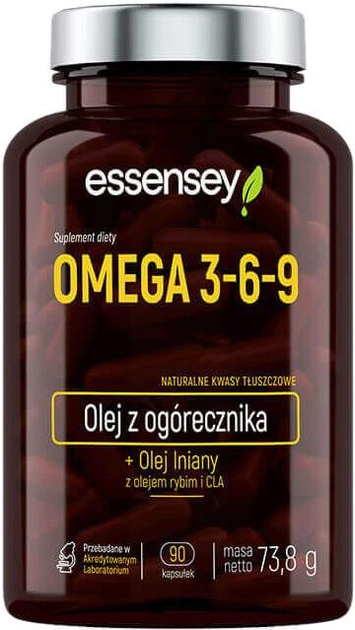 Essensey Omega 3-6-9 Kwasy tłuszczowe 90 kapsułek (5902114044121) - obraz 1