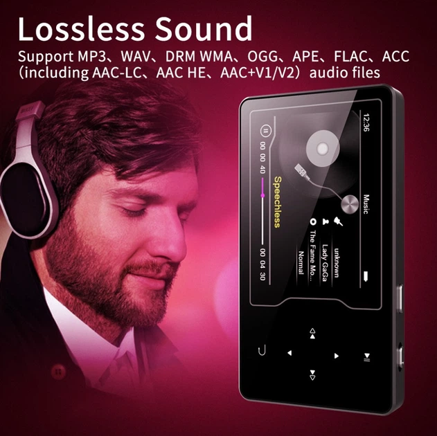 MP3 MP4 плеер Ruizu D08 2.4" Hi-Fi 8Gb с внешним динамиком металлический - изображение 14