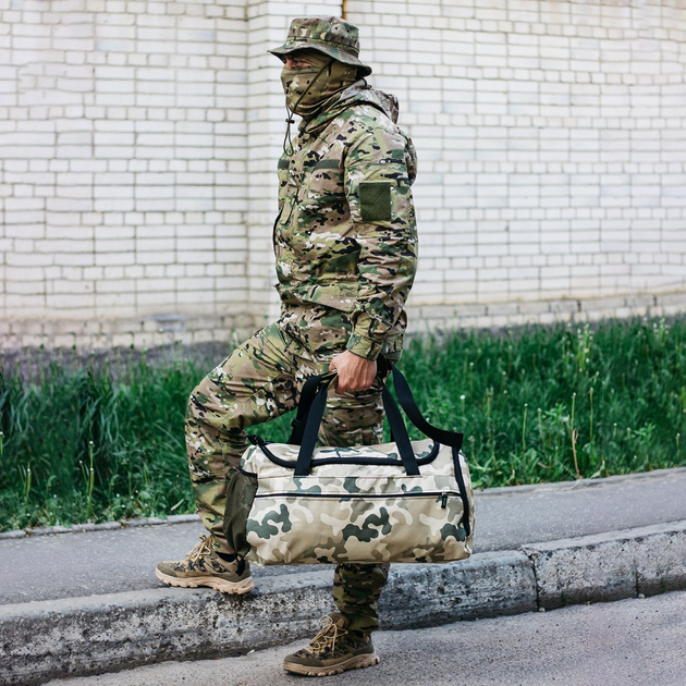 Дорожня сумка, тактична 50л, ВСУ армійська Оксфорд Камуфляж - зображення 2