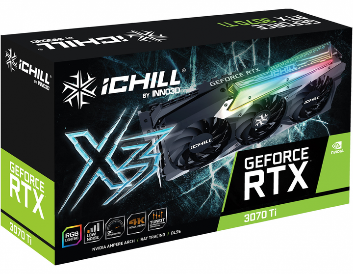 INNO3D PCI-Ex GeForce RTX 3070 Ti 8 GB GDDR6X (256bit) (1575/19000) (1 x HDMI, 3 x DisplayPort) (C307T3-086XX-1810VA37) - obraz 2