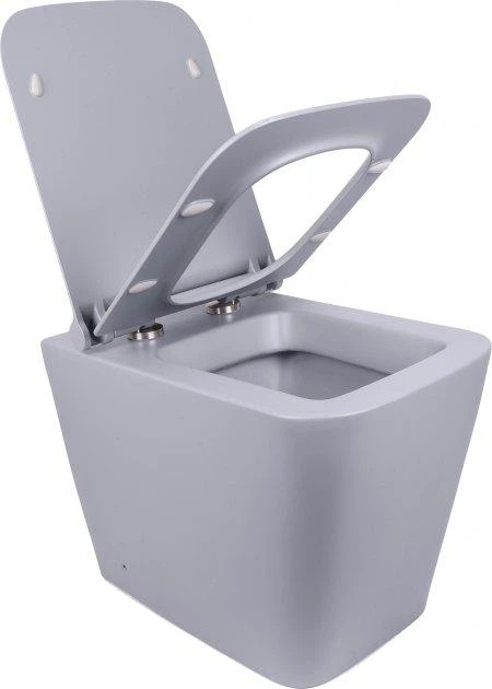 Унитаз напольный NEWARC Aqua 9427GR-M с сиденьем Soft Close дюропласт серый матовый - изображение 9