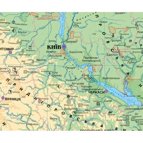 Україна. Фізична карта, м-б 1:1 000 000 (на картоні). Картографія - зображення 2