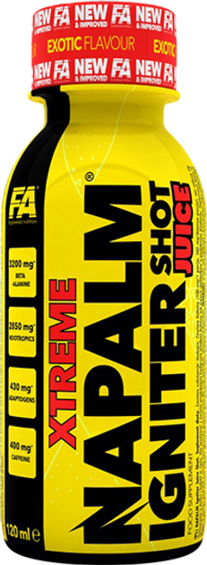 Передтренувальна добавка FA Nutrition Xtreme Napalm Juice Shot 120 мл Екзотичні фрукти (5902448266442) - зображення 1