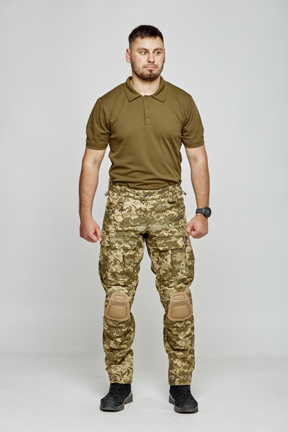 Тактические штурмовые штаны с наколенниками КОМБАТ 52L пиксель - изображение 2