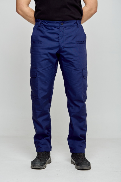 Тактичні штани UKM 48 (S) синій карго ріп стоп - зображення 1