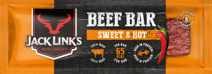 Baton Jack Links Beef Bar Wołowina suszona 22.5 g Sweet-Hot (4251097411866) - obraz 1