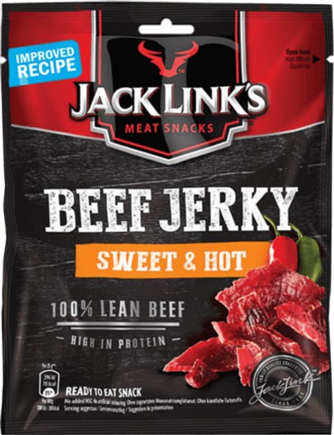 В'ялена яловичина Jack Links Beef Jerky 70 г Солодко-гостра (4251097408026) - зображення 1
