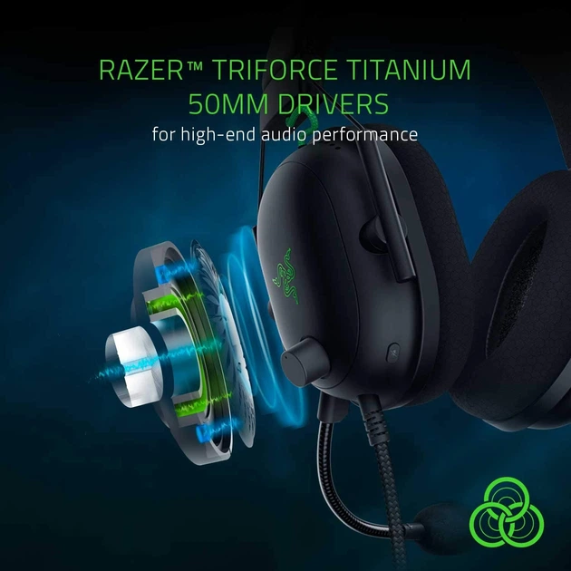 Геймерские проводные наушники Razer BlackShark V2, Черный - изображение 7