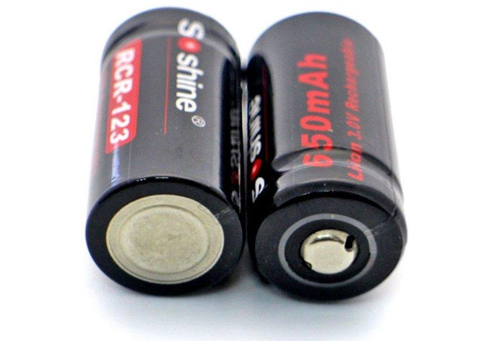 Аккумулятор Soshine CR123 3V 650mah Li-Ion с контроллером – фото ...