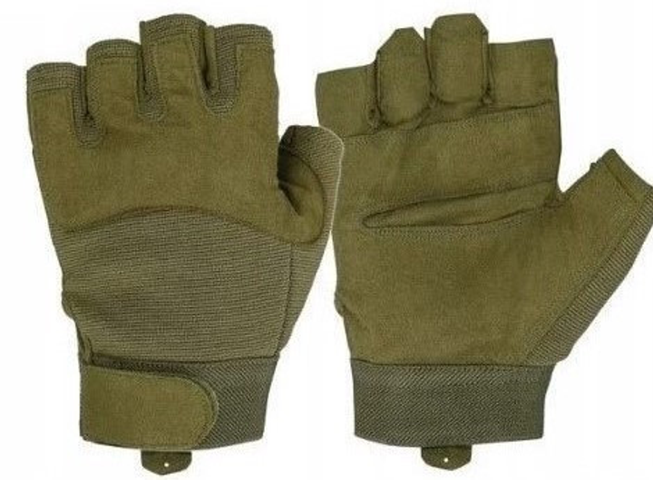 Тактические Olive Mil-Tec Army Fingerless Gloves перчатки 12538501 размер L - изображение 1