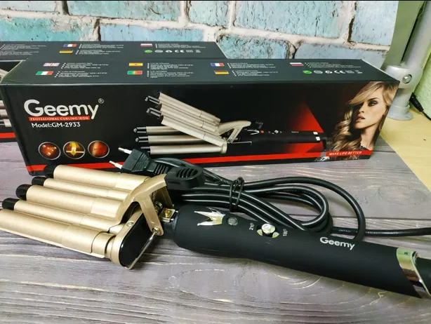 Плойка пять волн для завивки волос щипцы Geemy GM-2933 ,Щипцы для завивки волос - изображение 6