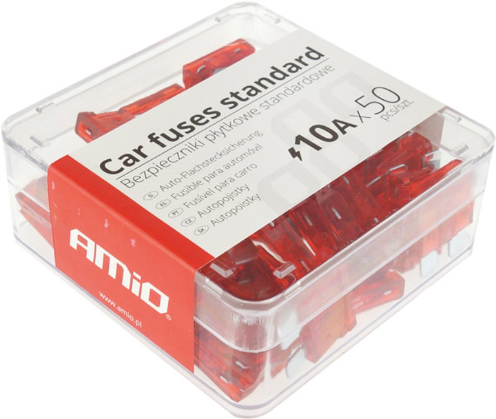 Предохранители автомобильные Amio 10 А 50 шт (01334) - изображение 1